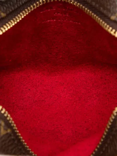 Pre-owned Louis Vuitton 2005 Monogram Trousse Wapity Pouch In Brown
