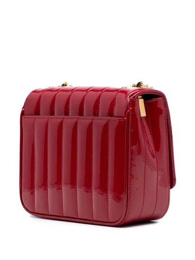 Pre-owned Saint Laurent 2019 Small Patent Vicky Crossbody Bag In Red