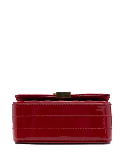 Pre-owned Saint Laurent 2019 Small Patent Vicky Crossbody Bag In Red
