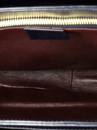 Pre-owned Gucci Horsebit 1955 Canvas And Leather Small Shoulder Bag In Neutral