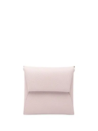 Pre-owned Hermes 2022 Epsom Bastia Purse Coin Pouch In Pink