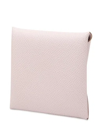 Pre-owned Hermes 2022 Epsom Bastia Purse Coin Pouch In Pink
