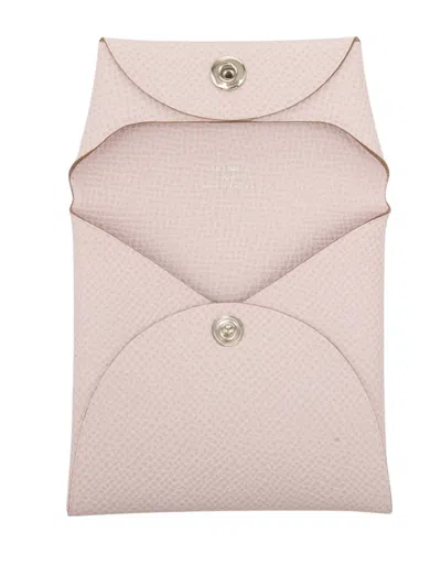 Pre-owned Hermes 2022 Epsom Bastia Purse Coin Pouch In Pink