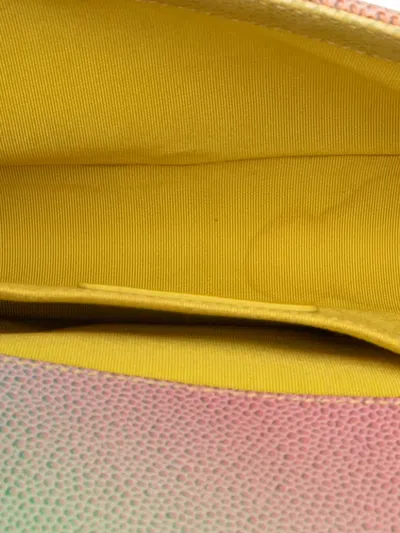 Pre-owned Chanel 2016-2017 Old Medium Quilted Caviar Rainbow Boy Flap Crossbody Bag In Multi