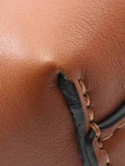 Pre-owned Loewe 2010-2025 Mini Leather Anagram Satchel In Brown