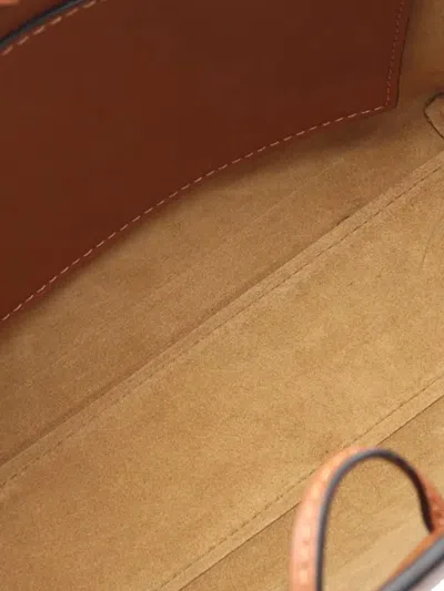 Pre-owned Loewe 2010-2025 Mini Leather Anagram Satchel In Brown