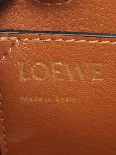 Pre-owned Loewe 2010-2025 Mini Leather Anagram Satchel In Brown