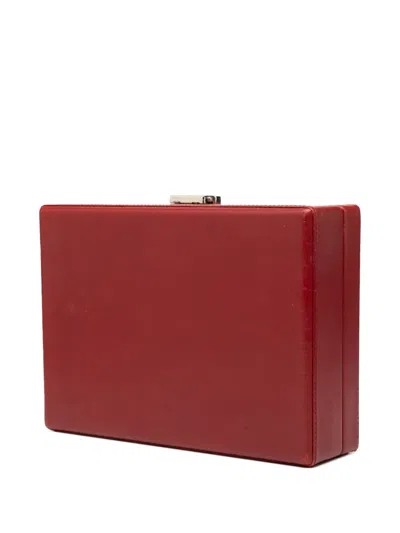 Pre-owned Loewe 2000-2025 Leather Anagram Jewelry Box In Red
