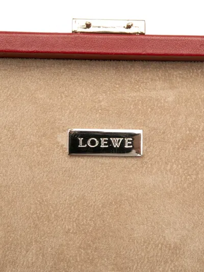 Pre-owned Loewe 2000-2025 Leather Anagram Jewelry Box In Red