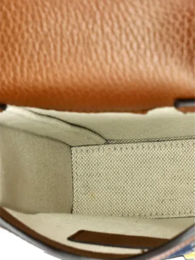 Pre-owned Gucci Horsebit 1955 Gg Denim Mini Crossbody Bag In Blue
