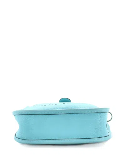 Pre-owned Hermes Evelyne Bag Gen Iii Epsom Tpm Crossbody Bag In Blue