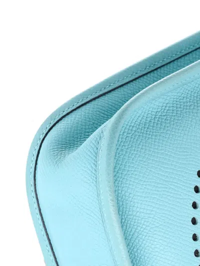Pre-owned Hermes Evelyne Bag Gen Iii Epsom Tpm Crossbody Bag In Blue