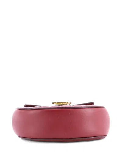 Pre-owned Chloé Drew Bijou Quilted Leather Small Crossbody Bag In Red
