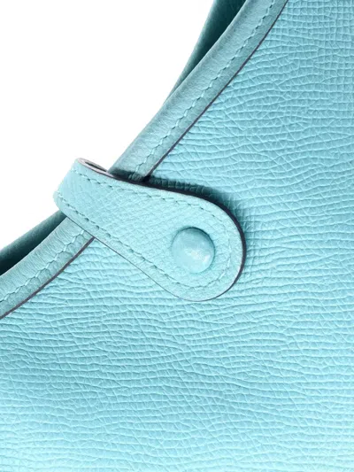 Pre-owned Hermes Evelyne Bag Gen Iii Epsom Tpm Crossbody Bag In Blue