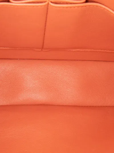 Pre-owned Chanel 2017-2018 Medium Classic Lambskin Double Flap Shoulder Bag In Red