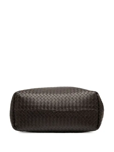Pre-owned Bottega Veneta 2012-2025 Nappa Intrecciato Belted Tote Bag In Brown