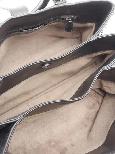 Pre-owned Bottega Veneta 2012-2025 Small Intrecciato Rome Handbag In Black