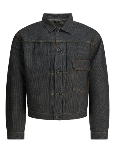 Kapital Pocket Stitching Cotton Jacket In Blue