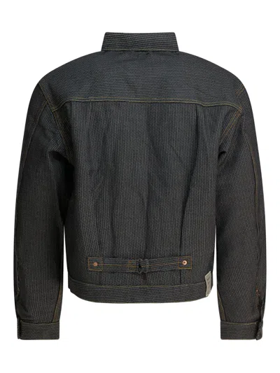 Kapital Pocket Stitching Cotton Jacket In Blue