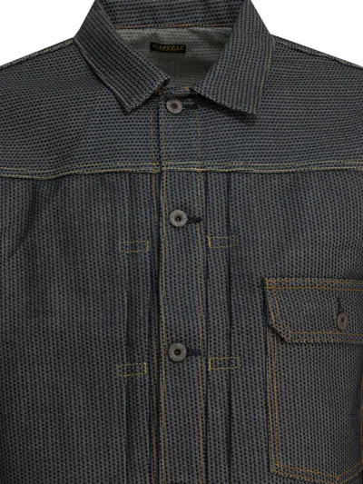 Kapital Pocket Stitching Cotton Jacket In Blue