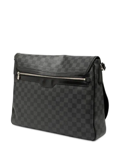 Pre-owned Louis Vuitton 2008 Damier Graphite Daniel Gm Crossbody Bag In Black