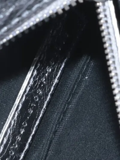 Pre-owned Balenciaga 2022 Xs Metallic Lambskin Motocross Neo Cagole Satchel In Silver