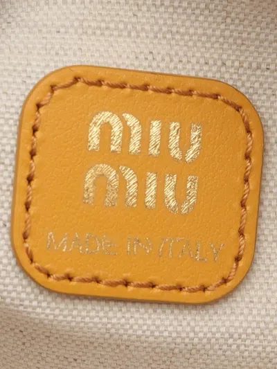 Pre-owned Miu Miu 2010-2025 Suede Camoscio Pouch In Brown