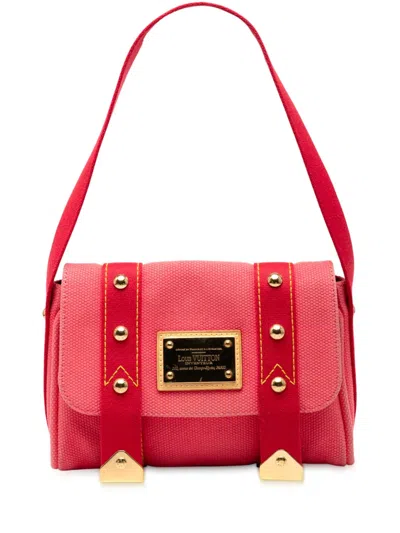 Pre-owned Louis Vuitton 2006 Antigua Besace Pm Shoulder Bag Crossbody Bag In Pink