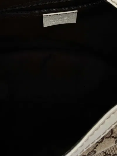 Pre-owned Gucci 2016-2025 Medium Gg Canvas New Ladies Web Shoulder Bag In Brown