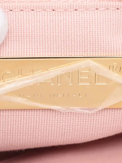 Pre-owned Chanel 2021-2025 Large Lambskin 19 Flap Satchel In Pink