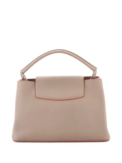 Pre-owned Louis Vuitton Capucines Bag Leather Mm Satchel In Neutral
