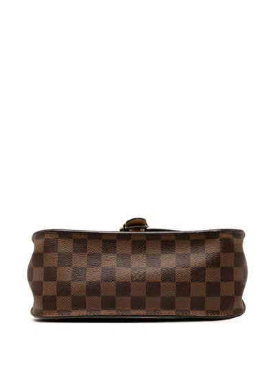 Pre-owned Louis Vuitton 2020 Damier Ebene Beaumarchais Satchel In Brown