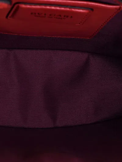 Pre-owned Bvlgari Serpenti Forever Square Leather Medium Shoulder Bag In Red