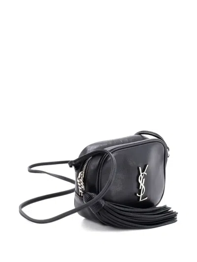 Pre-owned Saint Laurent Classic Monogram Blogger Leather Small Crossbody Bag In Black