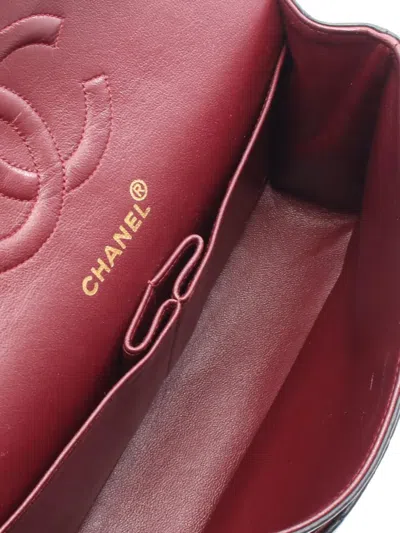 Pre-owned Chanel 1997-1999 Reissue 2.55 Quilted Lambskin Double Flap Shoulder Bag In Black