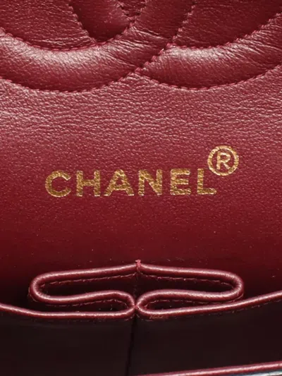 Pre-owned Chanel 1997-1999 Reissue 2.55 Quilted Lambskin Double Flap Shoulder Bag In Black