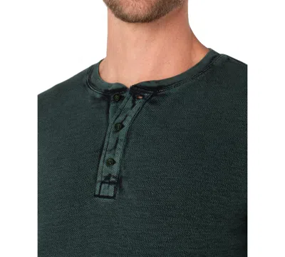 Liverpool Los Angeles Long Sleeve Henley In Green