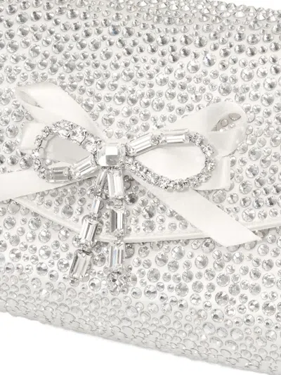 Jimmy Choo Soft Bow Crystal Mini Bag In White