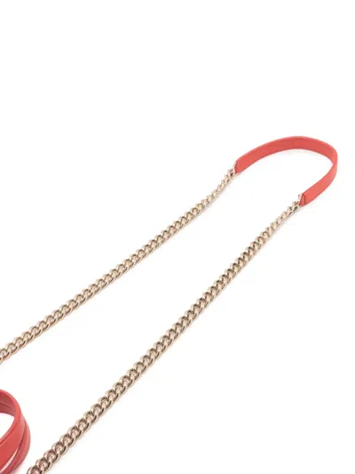 Pre-owned Chanel 2016-2017 Mini Calfskin Label Click Shopping Tote Satchel In Red