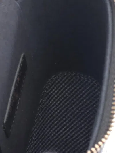 Pre-owned Chanel 2021 Lambskin Classic Vanity Phone Holder Crossbody Bag In Black