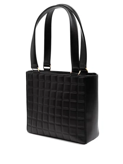 Pre-owned Chanel 2003-2004 Chocolate Bar Lambskin Shoulder Bag In Black