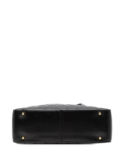 Pre-owned Chanel 2003-2004 Chocolate Bar Lambskin Shoulder Bag In Black