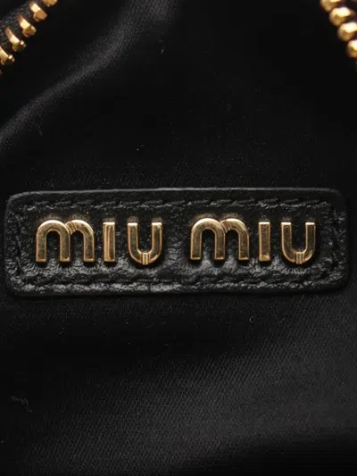 Pre-owned Miu Miu 2010-2025 Leather Matelasse Wonder Satchel In Black