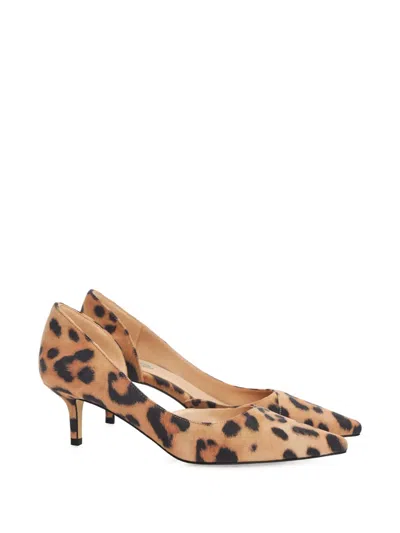Smiling Shoes Meilin Leopard-print Suede Pumps In Multi