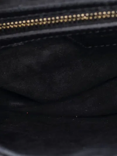 Pre-owned Dior Saddle Handbag With Strap Leather Medium Shoulder Bag In Black