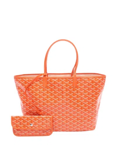 Pre-owned Goyard 2010-2025 Ine Saint Louis Pm Tote Bag In Orange