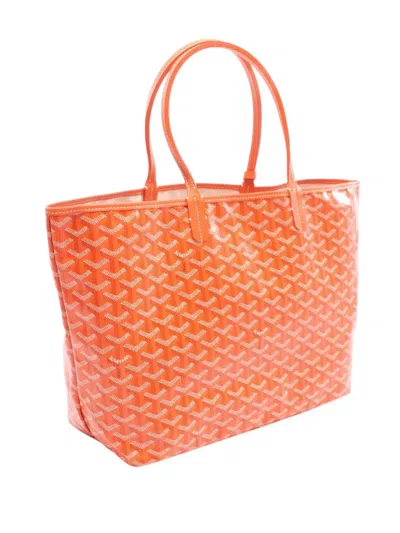 Pre-owned Goyard 2010-2025 Ine Saint Louis Pm Tote Bag In Orange