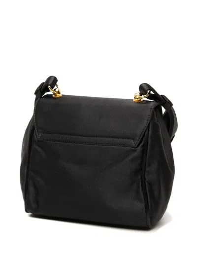 Pre-owned Prada 2000-2012 Raso Logo Crossbody Bag In Black