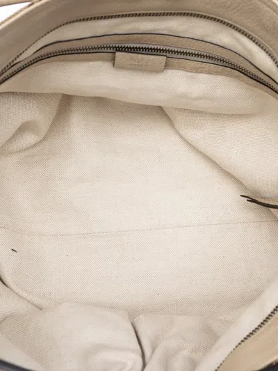 Pre-owned Gucci 2016-2025 Gg Canvas Miss Gg Satchel In Brown