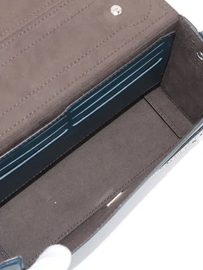 Pre-owned Fendi 2010-2025 Studded Leather Soft Trunk Baguette Satchel In Blue